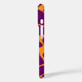 Lila, helle Grafik in tierischer Orange Case-Mate iPhone Hülle (Rückseite / Links)