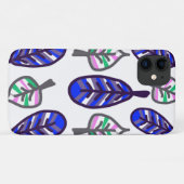 Lila helle Pastellfarbe Blätter iPhone 11 Fall Case-Mate iPhone Hülle (Rückseite (Horizontal))