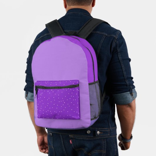 Lila, helle violette Farbe Bedruckter Rucksack (Insitu (Modell))