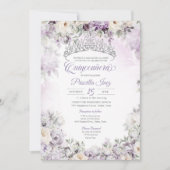 Lila helles Elegantes Wasser Einladung (Vorderseite)