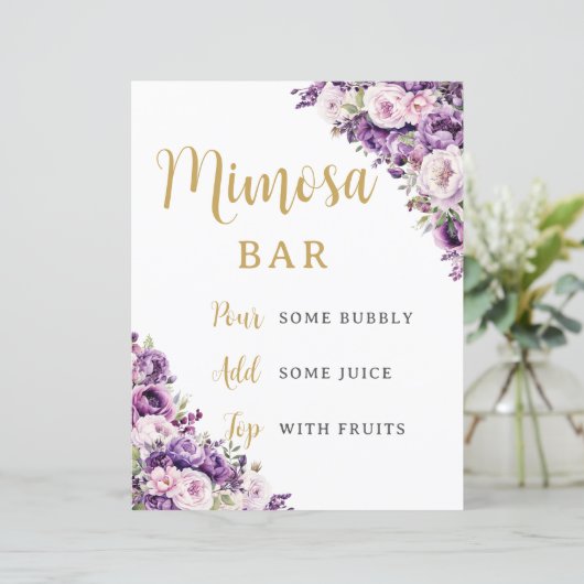 Lila Hellrosa Rosen Blumen Mimosa Bar (Stehend Vorderseite)