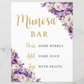 Lila Hellrosa Rosen Blumen Mimosa Bar (Vorderseite)