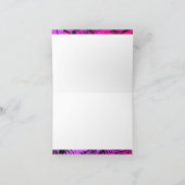 Lila, hellrosa, tropisches Palmblattskript, Monogr Dankeskarte (Innenseite)