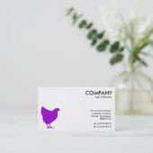 Lila-Hen-Symbol - weiß Visitenkarte (Stehend Vorderseite)