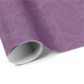 Lila Henna Swirl Muster Geschenkpapier (Rolleneckpunkt)