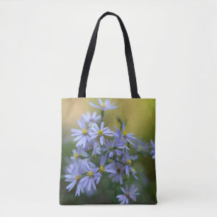 Lila Herbst-Aster-BlumenWildblume-Taschen-Tasche Tasche
