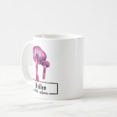 Lila Herbst Mushroom Kaffeetasse (Vorderseite Links)