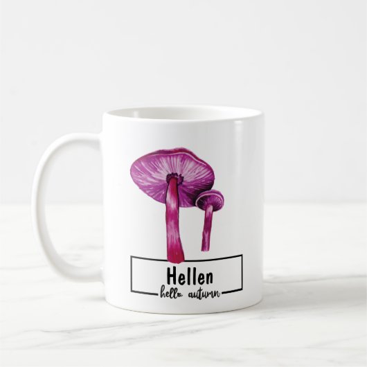 Lila Herbst Mushroom Kaffeetasse (Links)