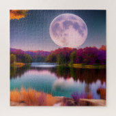 Lila Herbsternte Moon Puzzle (Vertikal)