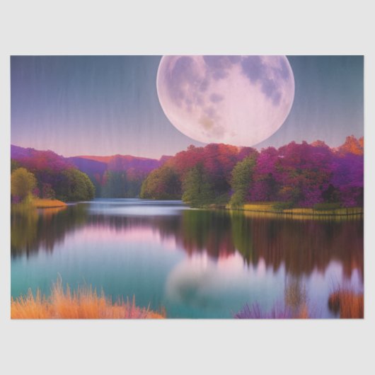 Lila Herbsternte Moon Seidenpapier (Vorderseite)