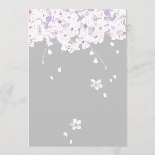 lila Herbstprogramm Sakura Grußkarten Programm (Rückseite)