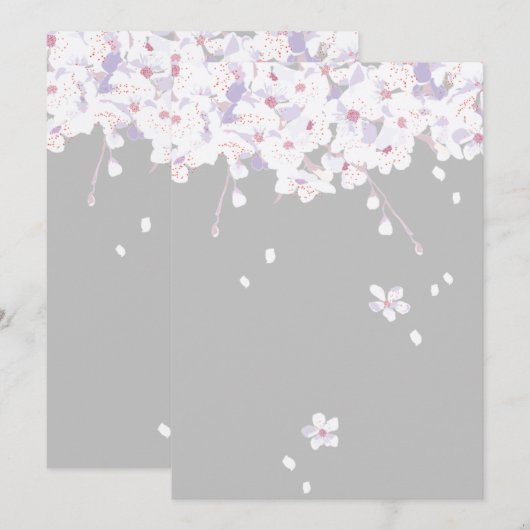 lila Herbstprogramm Sakura Grußkarten Programm (Vorne/Hinten)