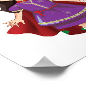 Lila Heroine Girl Poster (Ecke)