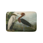 Lila Heron Audubon Bird Wildlife Painting Badematte (Vorderseite)