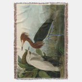 Lila Heron Audubon Bird Wildlife Painting Decke (Vorderseite Vertikal)