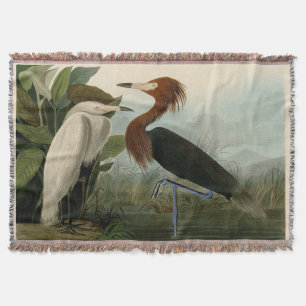 Lila Heron Audubon Bird Wildlife Painting Decke