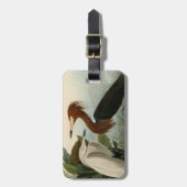 Lila Heron Audubon Bird Wildlife Painting Gepäckanhänger (Vorderseite vertikal)