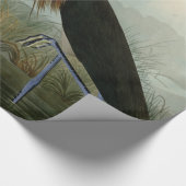 Lila Heron Audubon Bird Wildlife Painting Geschenkpapier (Ecke)