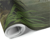 Lila Heron Audubon Bird Wildlife Painting Geschenkpapier (Rolleneckpunkt)