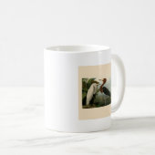 Lila Heron Audubon Bird Wildlife Painting Kaffeetasse (VorderseiteRechts)