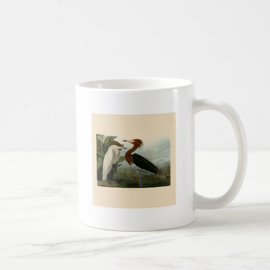 Lila Heron Audubon Bird Wildlife Painting Kaffeetasse (Rechts)