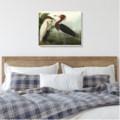 Lila Heron Audubon Bird Wildlife Painting Leinwanddruck (Insitu (Schlafzimmer))