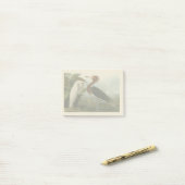 Lila Heron Audubon Bird Wildlife Painting Post-it Klebezettel (Auf Schreibtisch)