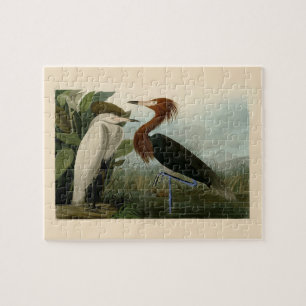 Lila Heron Audubon Bird Wildlife Painting Puzzle