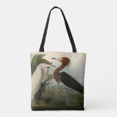 Lila Heron Audubon Bird Wildlife Painting Tasche (Rückseite)