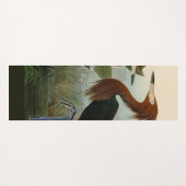 Lila Heron Audubon Bird Wildlife Painting Yogamatte (Rückseite (Horizontal))