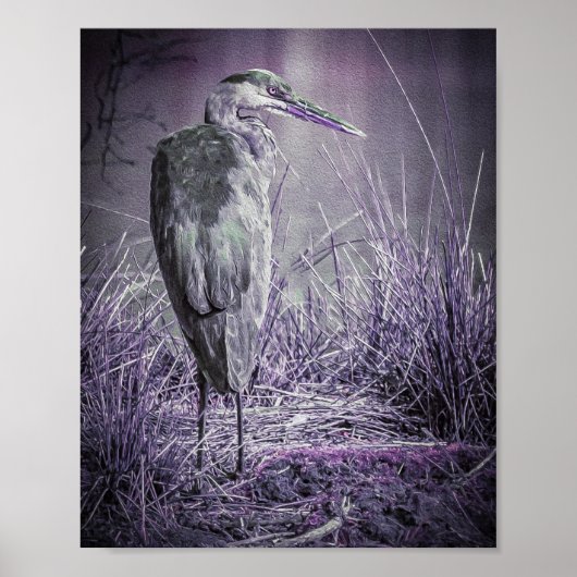 Lila Heron Poster (Vorne)