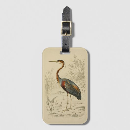 Lila Heron Tracks Edouard Print Gepäckanhänger (Vorderseite Vertikal)