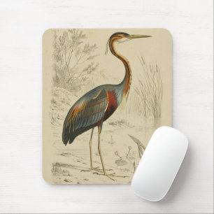 Lila Heron Tracks Edouard Print Mousepad