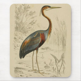 Lila Heron Tracks Edouard Print Mousepad