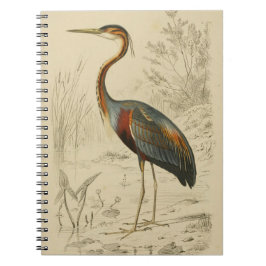 Lila Heron Tracks Edouard Print Notizblock