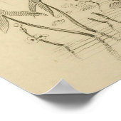 Lila Heron Tracks Edouard Print Poster (Ecke)