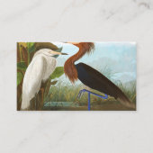 Lila Heron von John James Audubon Visitenkarte (Vorderseite)