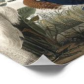 Lila Heron von Vögeln Amerikas Poster (Ecke)