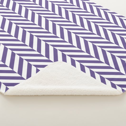 Lila Herringbone-Zickzack Muster Sherpadecke (3/4)