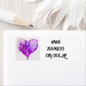 **LILA HERZ** ADRESSE-ETIKETT (Insitu)