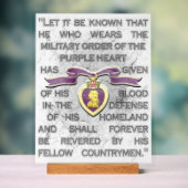 Lila Herz Akryllisches Zeichen Acrylschild (Neutral)