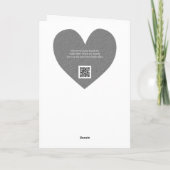 Lila Herz auf Abstrakter Pattern Valentinenkarte Karte (Rückseite)