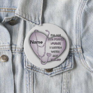 Lila Herz durch Luftwaffe Button