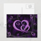 Lila Herz - Elegant personalisieren Postkarte (Vorne/Hinten)