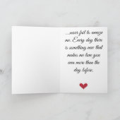 Lila Herz Feiertagskarte (Innenseite)