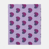 Lila Herz Fleece-Decke Fleecedecke (Vorderseite)
