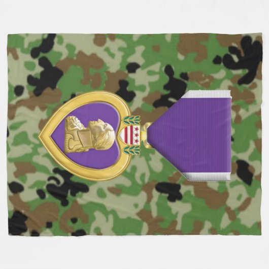 LILA HERZ FLEECEDECKE (Vorderseite (Horizontal))