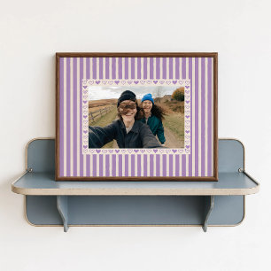 Lila-Herz-Fotoplakat - Personalisiertes Geschenk Poster