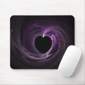 Lila Herz-Fraktal Mousepad (Mit Mouse)