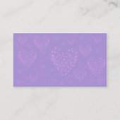 Lila Herz-Geschäfts-Karte Visitenkarte (Rückseite)